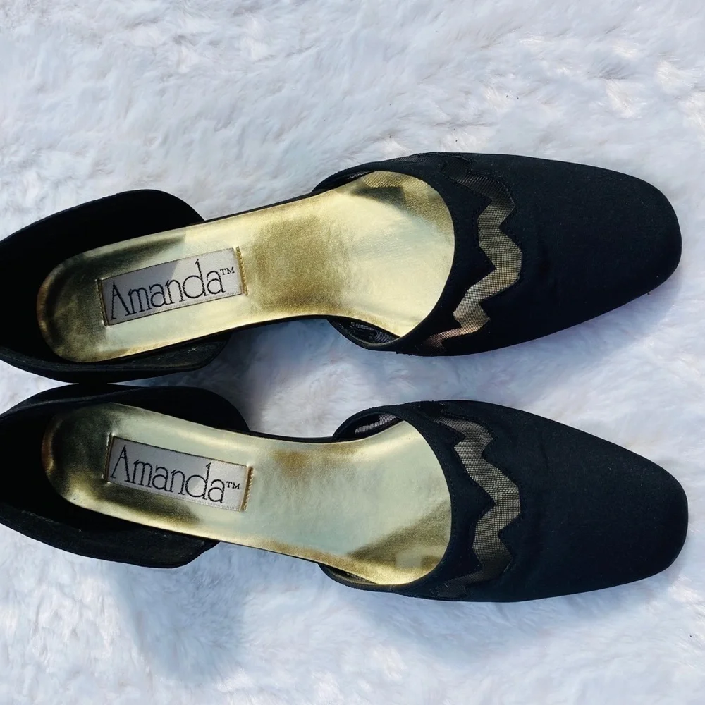 New Amanda Black Shoe Size 7 1/2 W